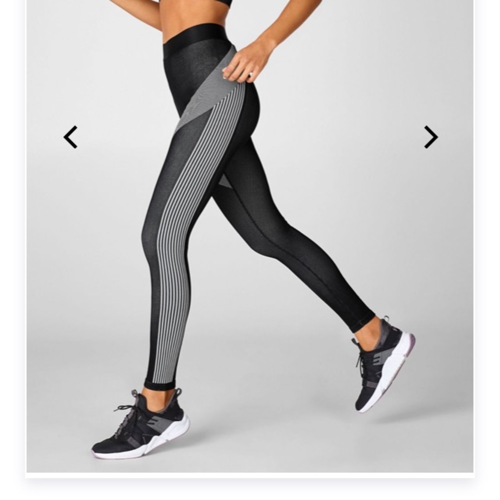 Fabletics High Waist Seamless Legging Black Gray S